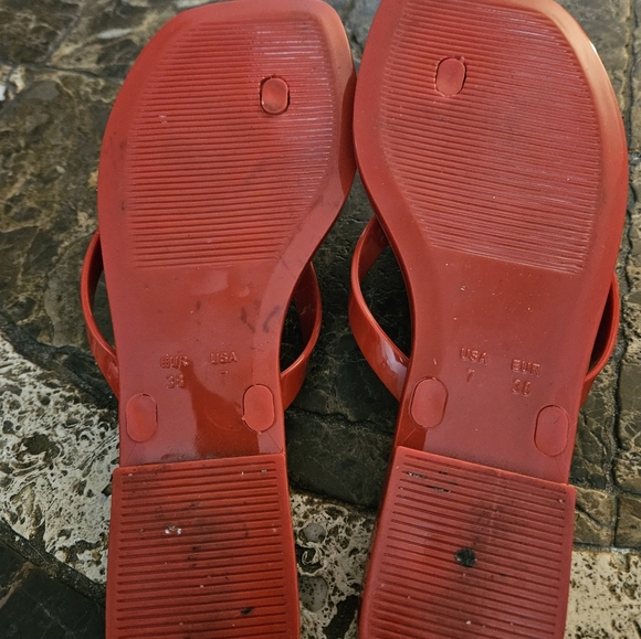 Jeffrey Campbell So Sweet Red Rose Flip Flop SZ 7 - Picture 6 of 8
